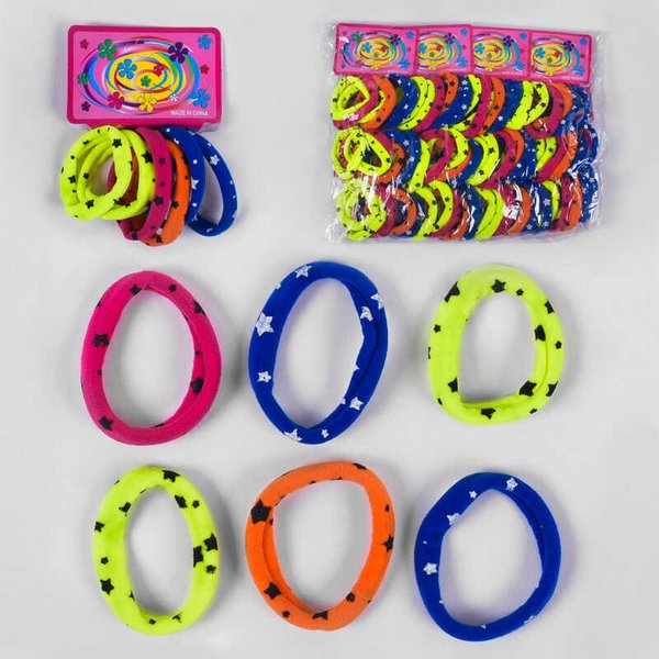 Купить Резинки для волосся С 34248 (200) 72 штуки в упаковці. ЦІНА ЗА УПАКОВКУ 