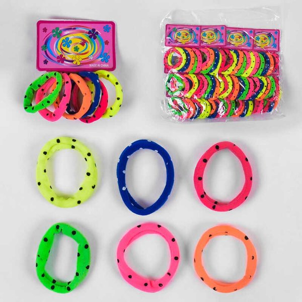 Купить Гумки для волосся З 34249 (200) 72 штуки в упаковці, ЦІНА ЗА УПАКОВКУ 