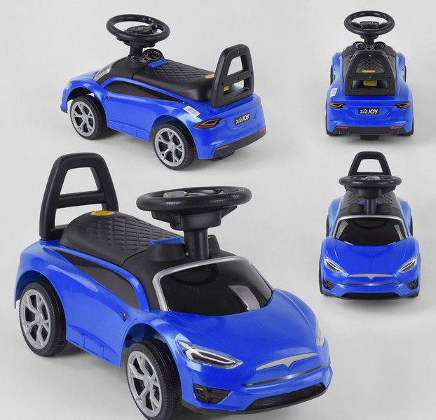 Купить Машина-толокар TS 72707 JOY  колір СИНІЙ, РОСІЙСЬКЕ  ОЗВУЧУВАННЯ, МУЗИЧНЕ КЕРМО, багажник 