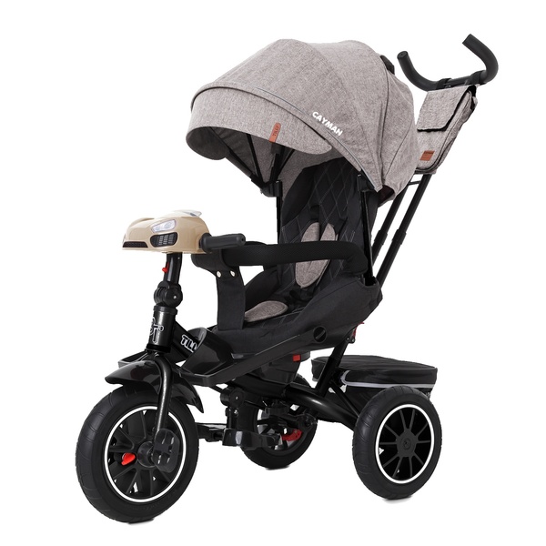 Купить Велосипед триколісний TILLY CAYMAN з пультом і посильоною рамою T-381/7 Бежевий льон /1/ 