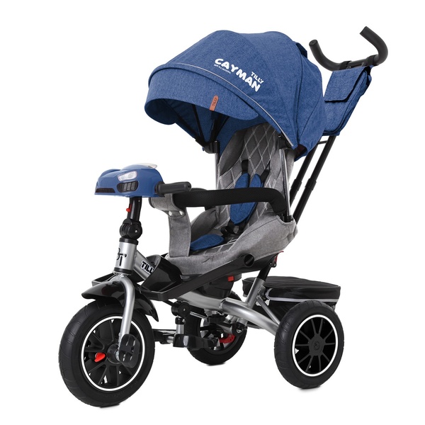 Купить Велосипед триколісний TILLY CAYMAN з пультом і посильоною рамою T-381/7 Синій льон 