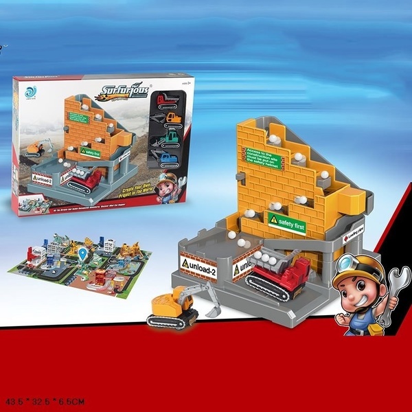 Купити Паркінг 9977-63A будівництво з метал.технікой (4 шт.) І килимком (48дет.) Кор.43,5 * 6,5 * 32,5 / 18 /