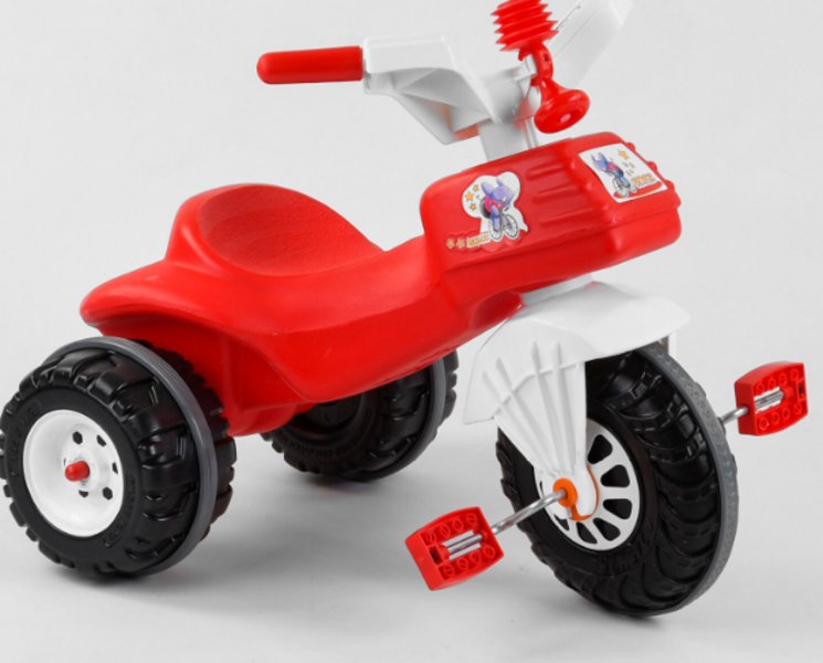 Купить Велосипед триколісний 07-119 Pilsan (1) Червоний з білим, клаксон, у кульці  