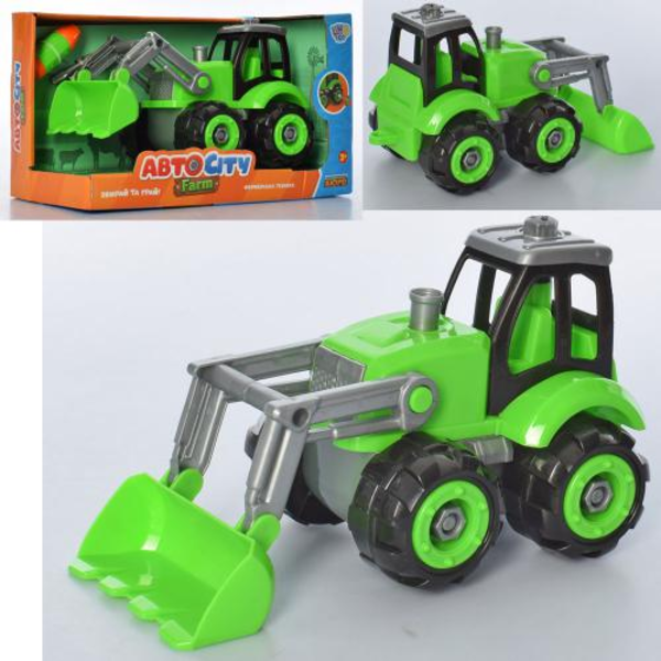 Купить Конструктор KB 059 на шурупах, екскаватор, викрутка, рухомий ківш, кор., 26-15,5-12,5 см. 