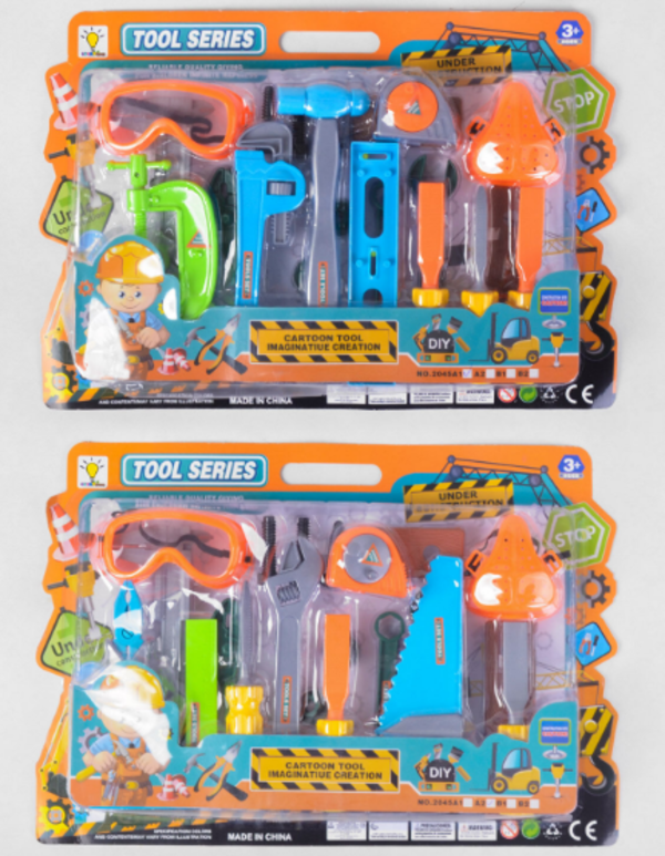 Купить Набір інструментів 2045 А1/А2 (48/2) 2 види, рулетка, пила, гайковий ключ, на листі 