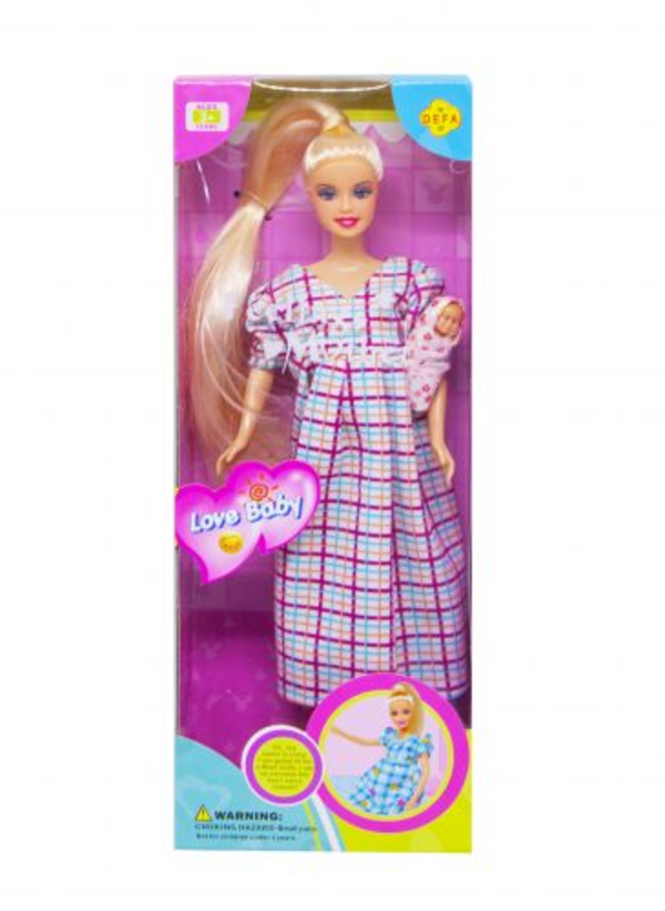 Купить Лялька DEFA 6001 3 види, вагітна, пупс, кор., 12-32-5 см. 