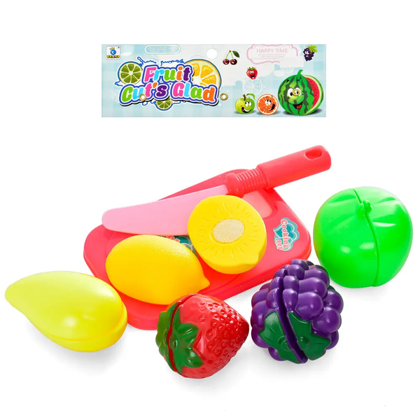 Купить Продукты G783 на липучці, фрукти, ягоди, дощечка, ніж, кул.,19,5-25-5 см. 