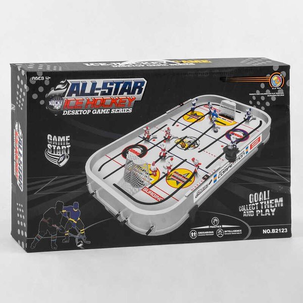 Купить Хокей В 2123 (12/2) на штангах, запускач шайби, рахункове табло, в коробці 