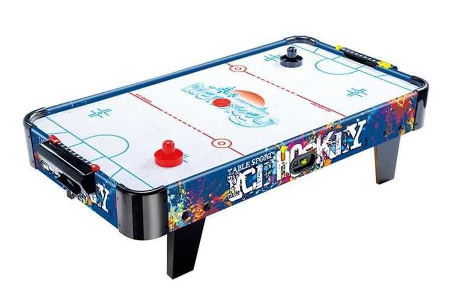 Купить Аерохокей 3005 А (4) дерев'яний, на батарейках, повітряний, лічильне табло, в коробці 